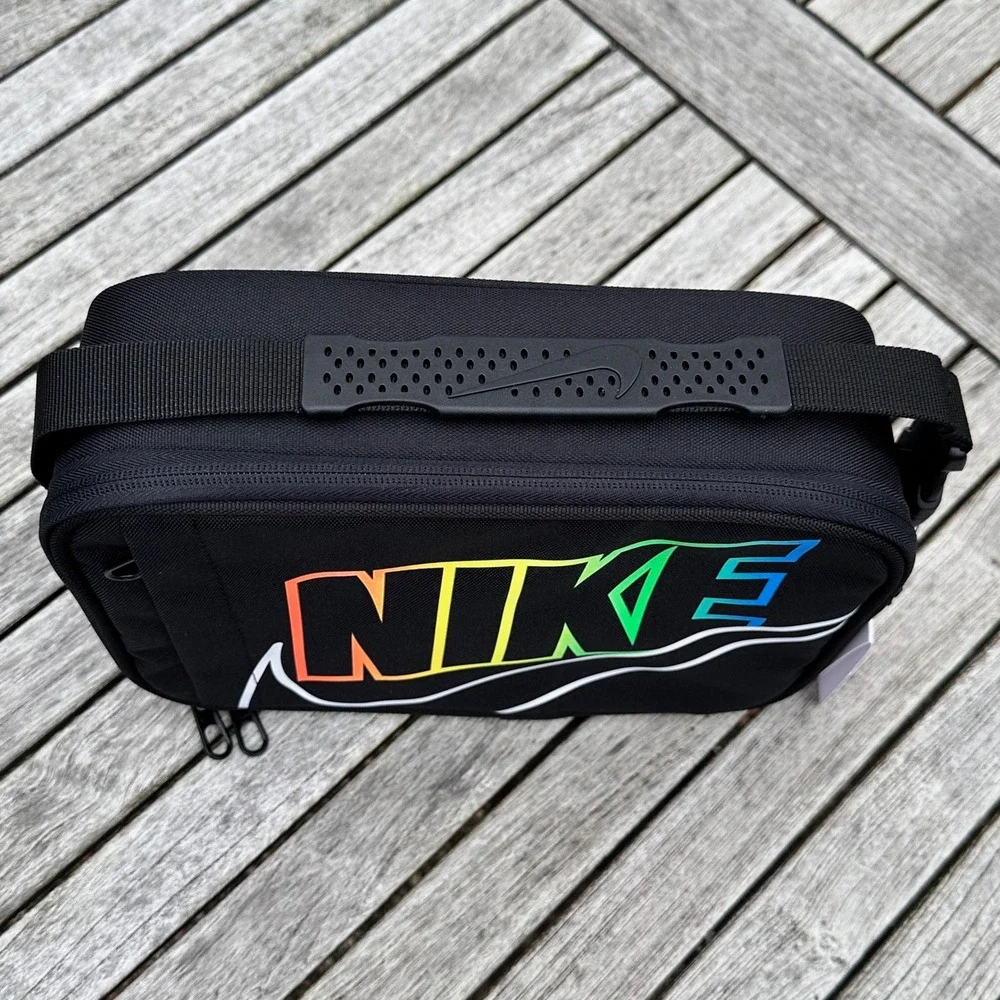 Nike Insulated Hard Shell Lunch Box 4L Black Rainbow 9A2744-H24 NEW Swoosh Gift